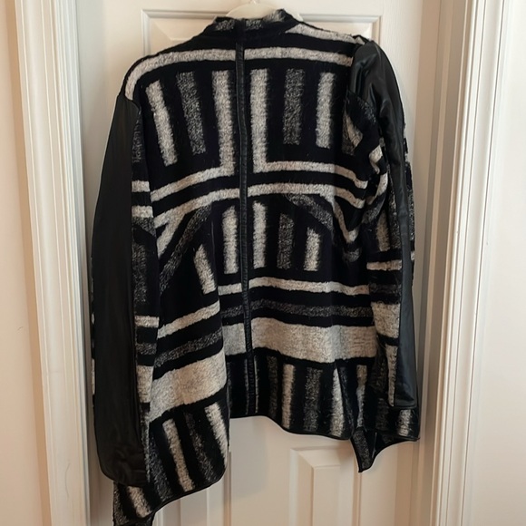 Inc fleece vegan leather blazer size L - Picture 3 of 3